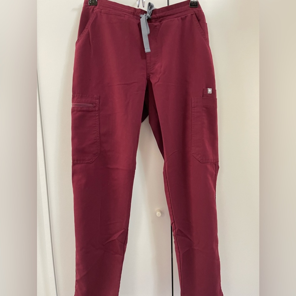 Figs Yola Scrub Pants Burgundy XS Petite